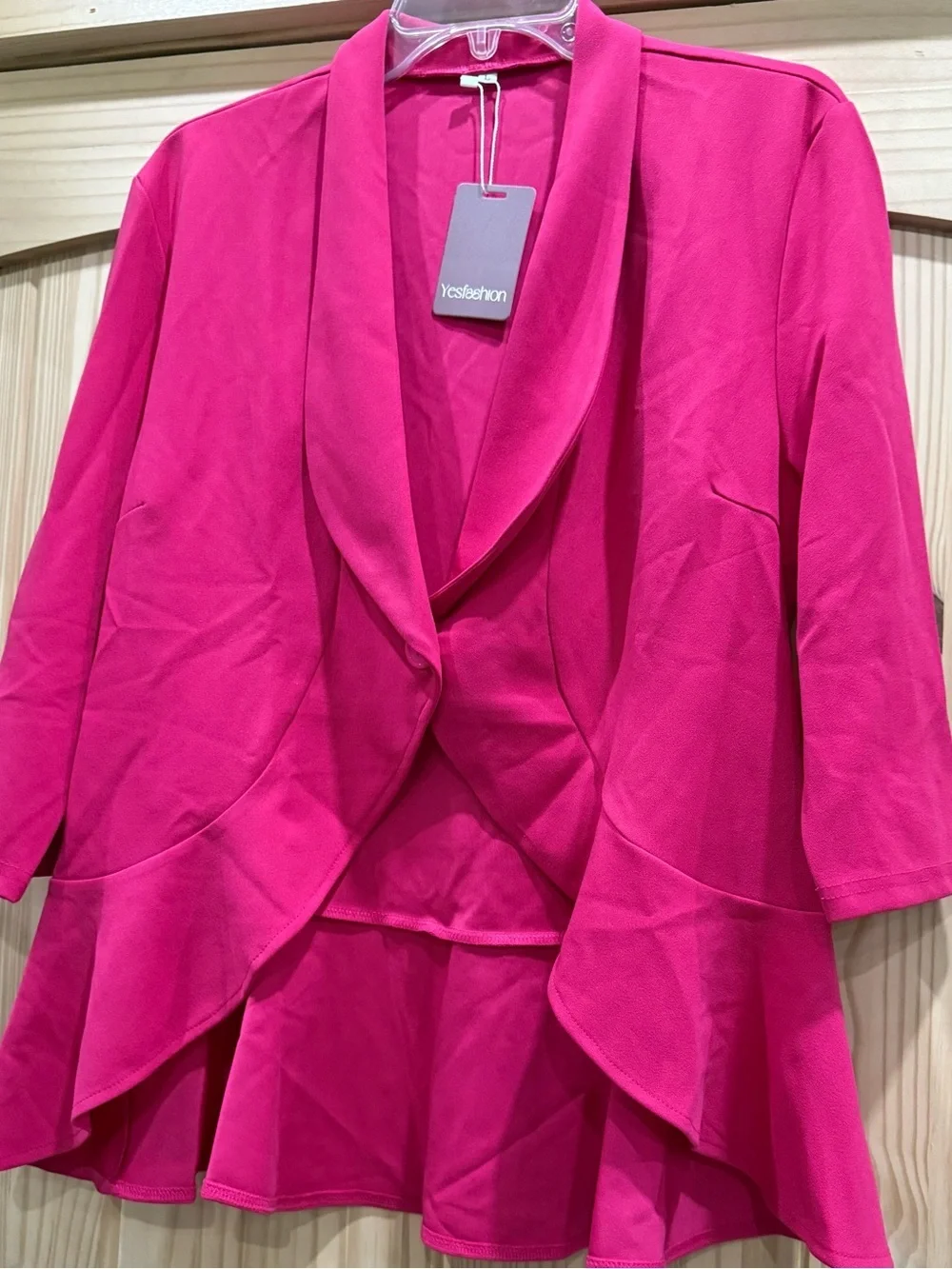 Women's Hot Pink Draped Open-Front Cardigan NWT
